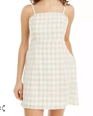 Crystal Doll Juniors Gingham Short Dress thumbnail 2