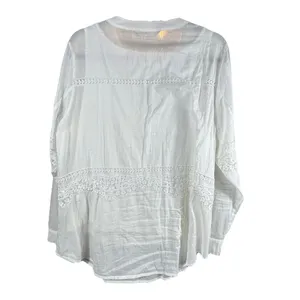 Soft Surroundings Embroidered Top & Tank Large Crochet White Summer Romantic‎ thumbnail 2