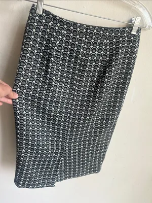 Biden Abstract Print Grey White Pencil Skirt Size 2 thumbnail 7