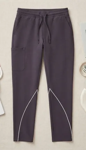 Jaanuu Scrub Pants Womens L Black Jogger Drawstring Cargo Piping‎ Stethoscope L thumbnail 1