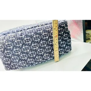 Tupperware top handle sack Hamptons Nautical Seashore Insulated Lunch Bag thumbnail 7