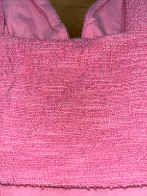 ZARA Women’s Pink Textured Corset Bustier Crop Top Size Small S thumbnail 6