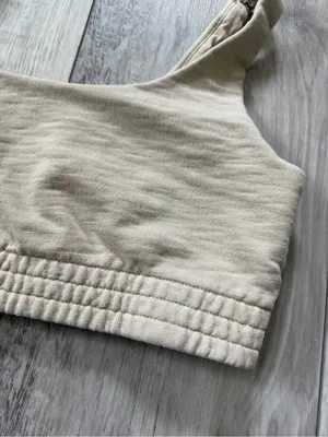 Madewell MWL Sweatshirt Earthy Cottage 100% Cotton Light Support Bralette large thumbnail 8