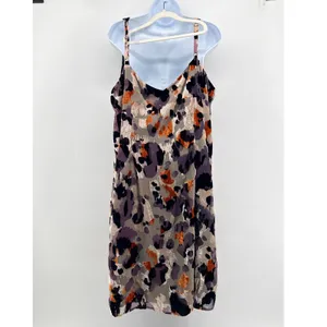 Cabi Radiant Velvet Burnout Slip Dress‎ Style 3514 Abstract Leopard Print XL thumbnail 6