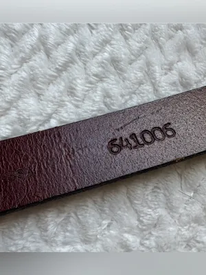 Calvin Klein Leather CK Logo Belt Women's 36 L Italian Saddle Leather Brown USA thumbnail 6