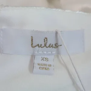 Lulus White Satin Wedding Dress with Pearl Straps NWT Size XS thumbnail 9
