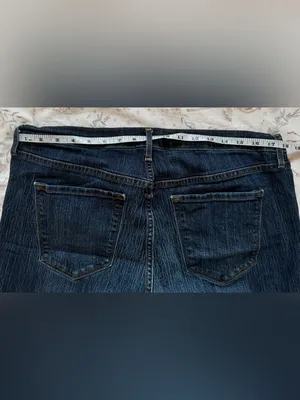 Old Navy Curvy Bootcut Textured Stretch Jeans Dark Wash 14 Short thumbnail 8