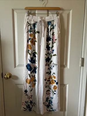 Anthropologie Printed Culottes Pants‎ Size XS Fairycore Tik Tok Famous Feminine thumbnail 7