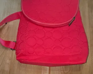 Thirty-One Quilted Circle Pink Backpack‎ Crossbody Bag Adjustable Strap New thumbnail 1