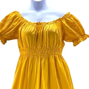 HM Midi Dress Yellow Marigold‎ Large thumbnail 3