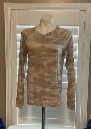 Camouflage crew neck sweater Brown Size XL thumbnail 1