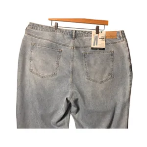 Seven7 Women Loose Straight Jean 24W Light Blue High Rise Classic Minimalist thumbnail 4