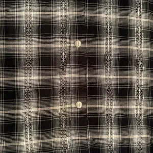 Wrangler Womens Black White Plaid Metallic Western Snap Button‎ Shirt LW4021X S thumbnail 4