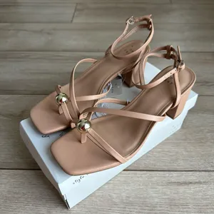 A New Day Phoebe Strappy Ball Ornament Square Block Heels - Tan thumbnail 6