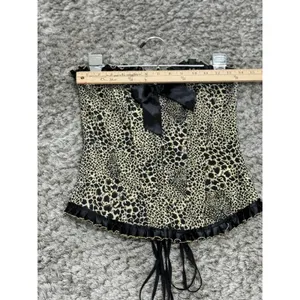 Women’s Animal Print Steampunk Corset Waist Training Burlesque Gothic Bustier M thumbnail 9