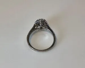 Silver Toned Crystal Ring thumbnail 4