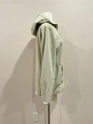 Duluth Trading Co Beige Brushed Waffle 1/2 Zip Hooded Pullover Size Small thumbnail 6