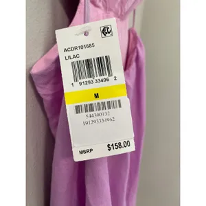 New ASTR the Label Lilac Puff Sleeve Open Back Midi Dress Size M thumbnail 4