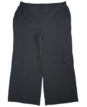 Fabletics Downtown Wide Leg Cargo Pants Women’s XXL / 1X Black Pull On Relaxed thumbnail 1