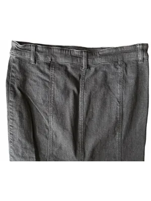 Belle Vere Denim Jean Skirt Medium Black Midi Maxi Casual Streetwear City Chic thumbnail 4