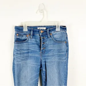 MADEWELL Cali Demi-Boot Button Fly Flare Leg Ripped Denim Jeans 25 Preppy Casual thumbnail 13