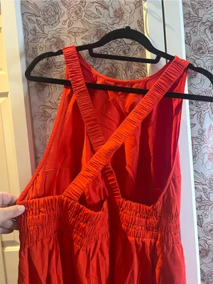 A New Day orange/red Smocked-Waist Maxi Dress thumbnail 5