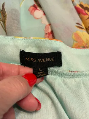Miss Avenue Floral Adjustable Spaghetti Strap Backless Maxi Dress size Large thumbnail 6
