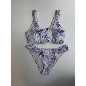 Cupshe Women’s L Floral 3-Pc Bralette Bikini Mesh Skirt CAA12L3A008CV thumbnail 2