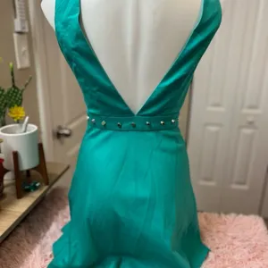 Speechless Teal Studded Open Back A-Line Dress Women’s Size Small Formal Party thumbnail 3