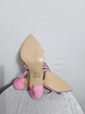 Pink Rhinestone Spiral Stiletto Heels 💎 Satin Pointed Toe | Size 8 | CG Logo)B14 thumbnail 5