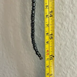 Black Hematite Cylind‎ Bead Necklace thumbnail 7