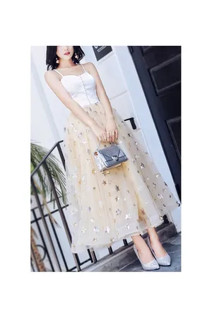 Tulle Skirt Sheer Mesh Midi Length.. thumbnail 4