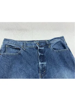 Womans Excellent Ana Blue Jeans Straight High Rise Size 14 Waist 33 Inch thumbnail 3