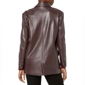 [BLANKNYC] Faux Leather Oversized Blazer thumbnail 2