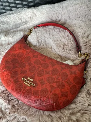 COACH Mini Payton Bag Signature Canvas Leather CEL06 Crimson Red NWT thumbnail 4