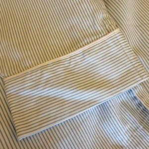 Lauren Ralph Lauren Blue White Stripes Embroidered logo pajama SZ M #2671 thumbnail 14