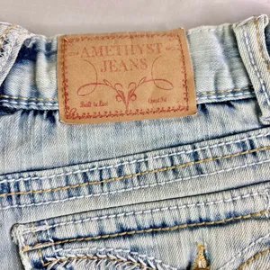 Y2K Acid Wash Low Rise Denim Mini Shorts 0/25" Amethyst thumbnail 5