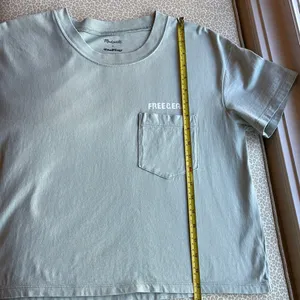 NWOT Madewell “Free & Easy” Graphic short sleeve cropped tee with pocket size S thumbnail 10