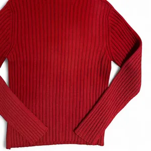 Mens Paris Turtleneck Sweater Made Red 100% Merino Wool Size Small thumbnail 2