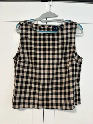 NWT Gap Linen-Blend Crop Shell Tank Top thumbnail 4