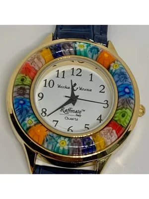 Vecchia Venezia women's quartz colorful Murano glass millefiori bezel running thumbnail 3