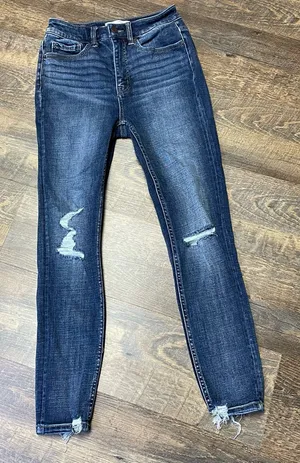 BKE Buckle Billie Slim Fit High Rise Ankle Skinny Jeans Womens 25x27 Distressed thumbnail 1