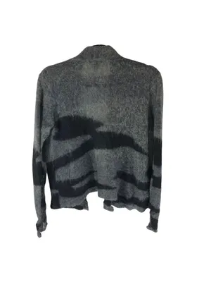 Eileen Fisher Womens Open Front Gray & Black Cardigan XXS Mohair Alpaca Blend thumbnail 2