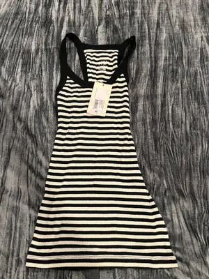 A new day Black and White Striped Top thumbnail 1