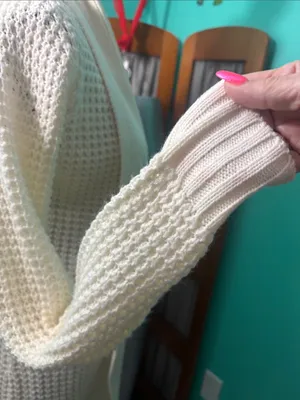 No Boundaries Cream Open-Front Knit Cardigan thumbnail 6