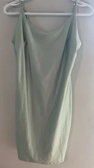 iris Mint Slip Mini Dress with Adjustable Spaghetti Straps thumbnail 1
