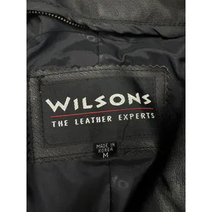 *Vintage 80's Leather Jacket Womens Size M Black Trench Whimsigoth Witchy Grunge thumbnail 7