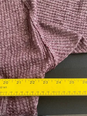 We The Free Mauve Plum Waffle-Knit Scoop Pullover thumbnail 6