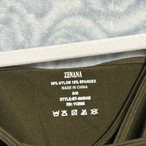 Zenana Olive Green Women Comfort Seamless Crisscross Front Strappy Bralette. thumbnail 6