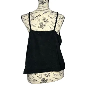 Miken Swim (M) Cami Strap Terry Cloth Cropped Tank Top Vacation Beach Coverup thumbnail 3